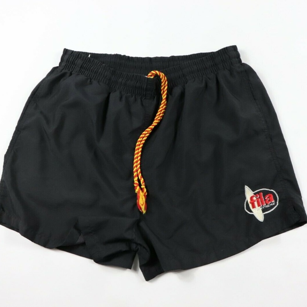 Vintage Fila Extreme Spell Out Swim Trunks Shorts